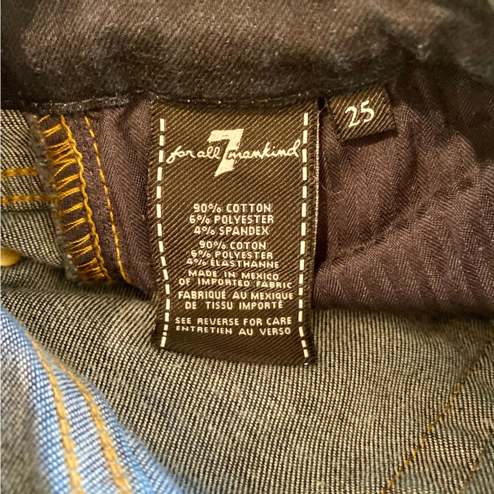 7 For All Mankind Dark Indigo Straight Leg Jeans - Picture 6 of 10
